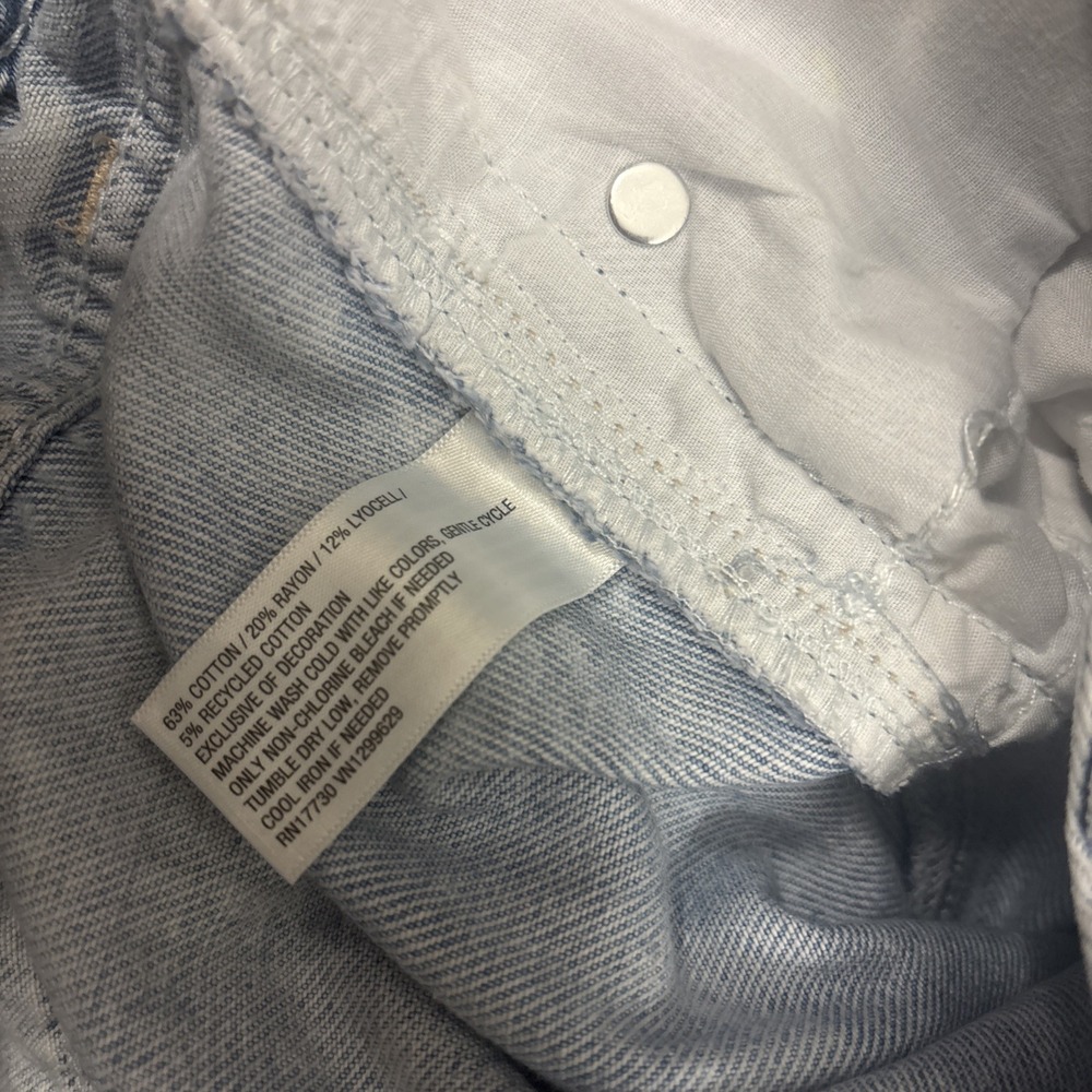 Women's Size 14 Mid-Rise Ultra Wide Leg Baggy Jeans - Wild Fable Light Wash Lace - Picture 7 of 7